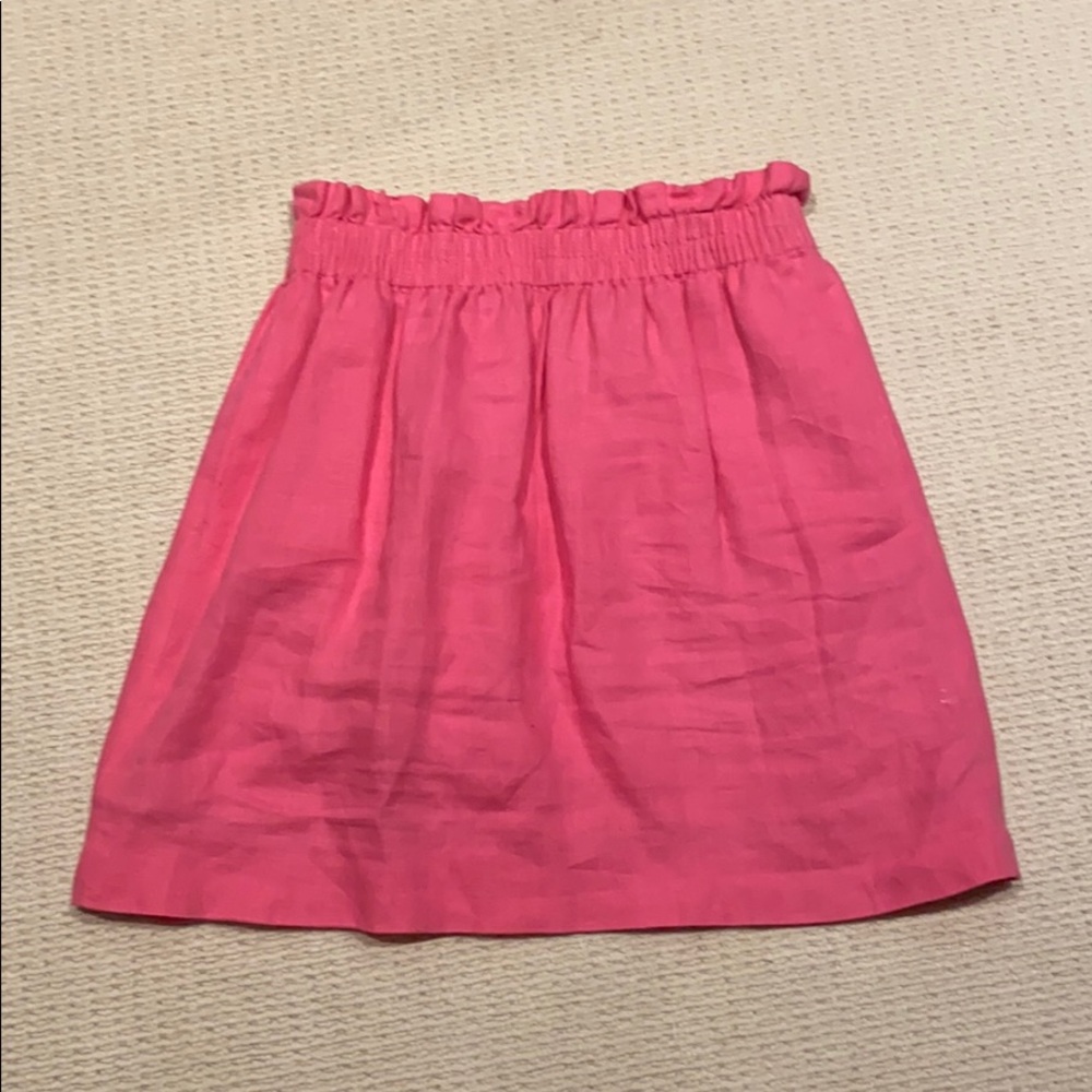 J. Crew size 2 pink linen skirt